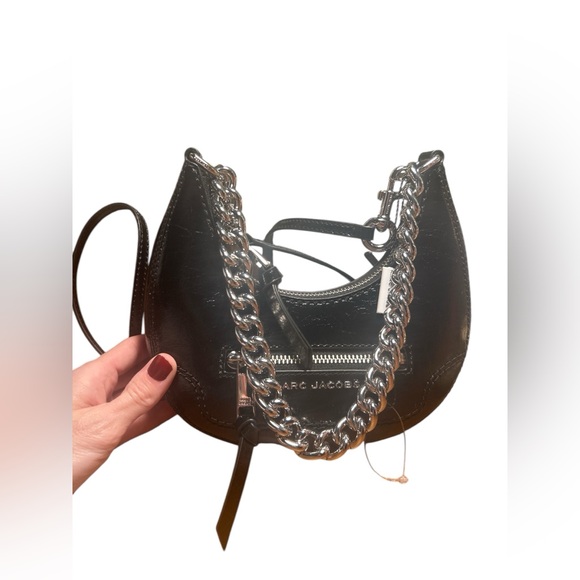 NWT, Marc Jacobs Black Leather Crossbody/Hand Bag - Picture 3 of 6
